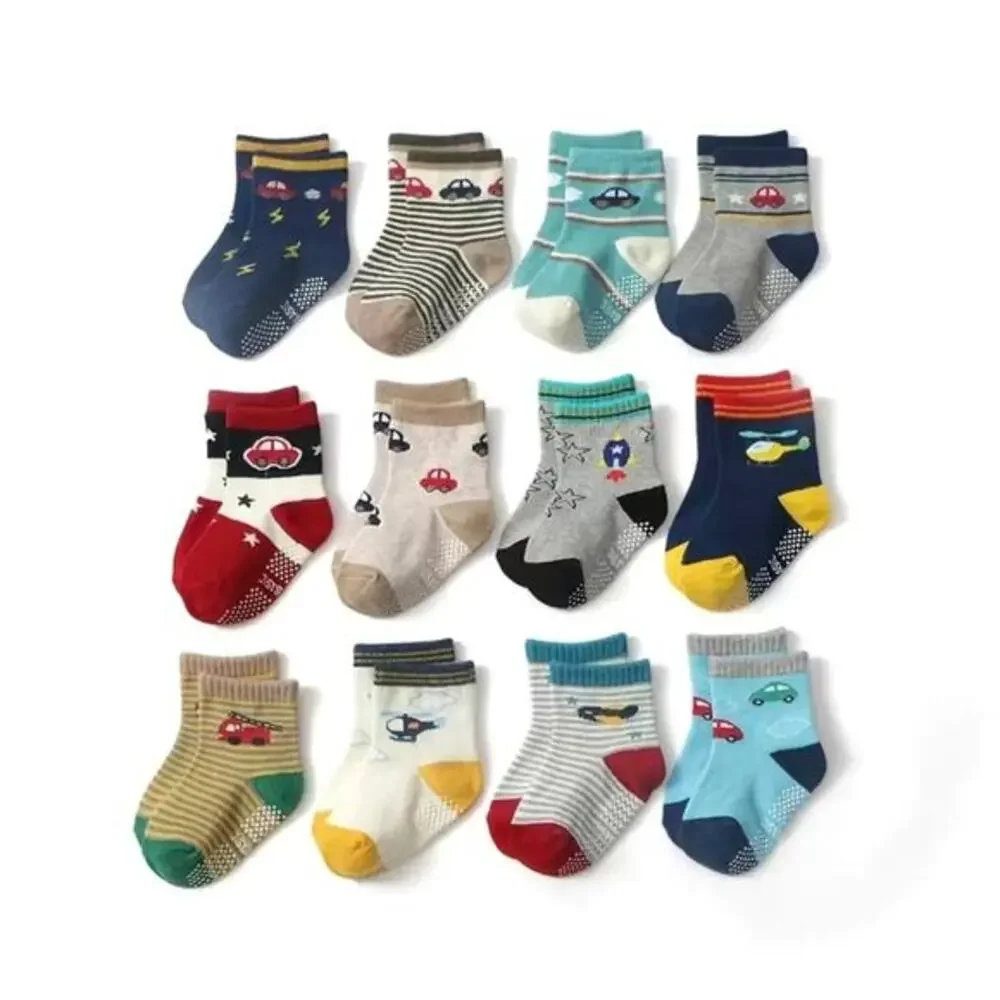 New 12 pairs socks cars airplanes 0-12 months